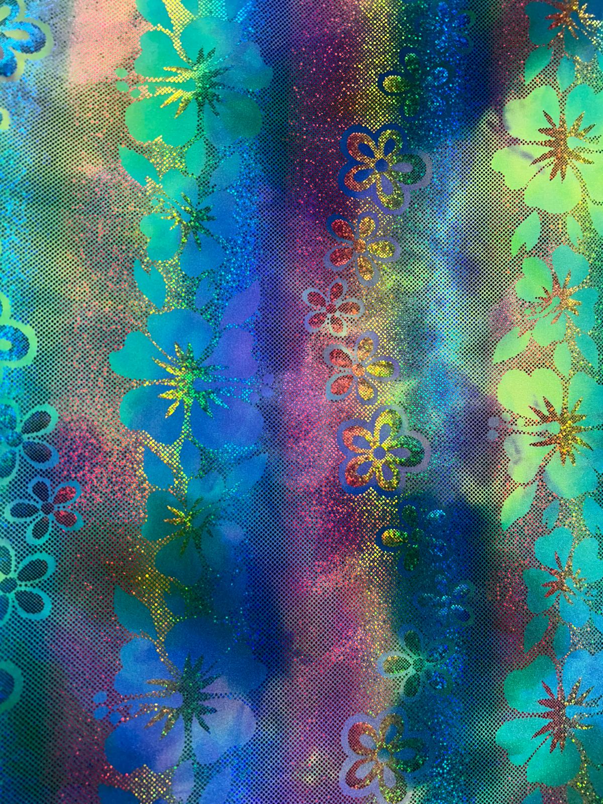 Holographic foil Lycra/Spandex