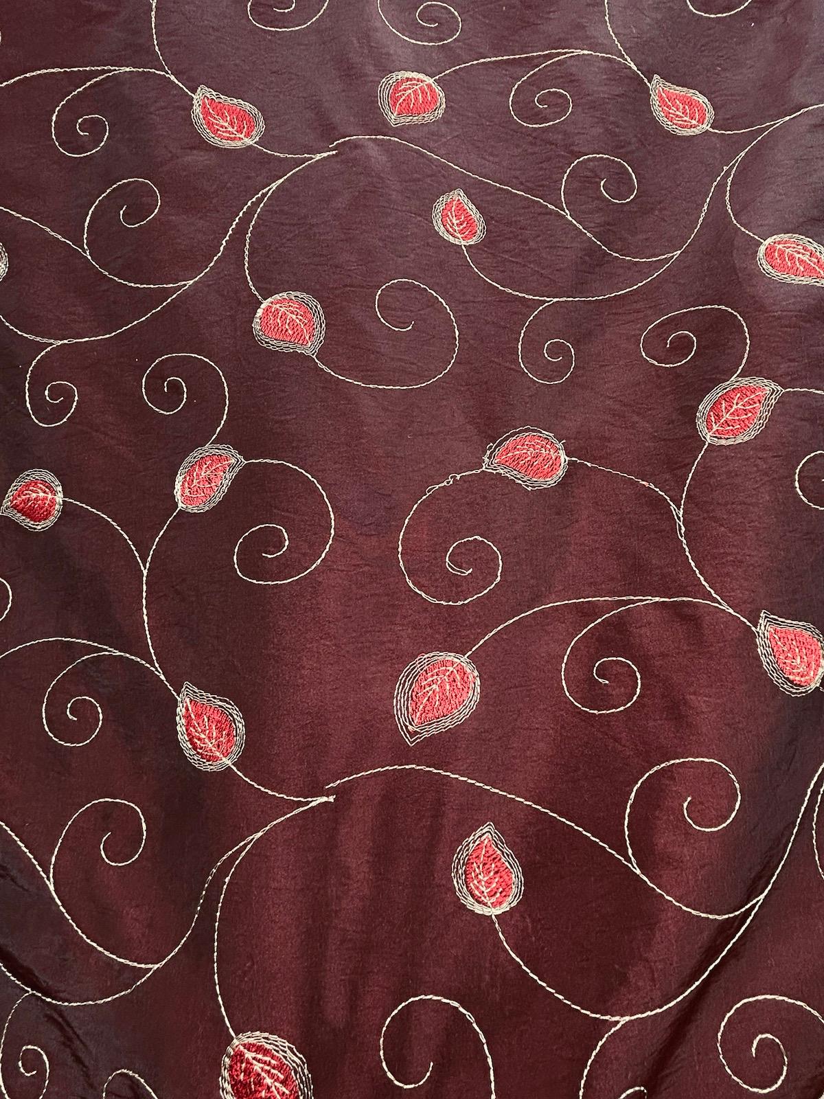Embroidered Taffeta