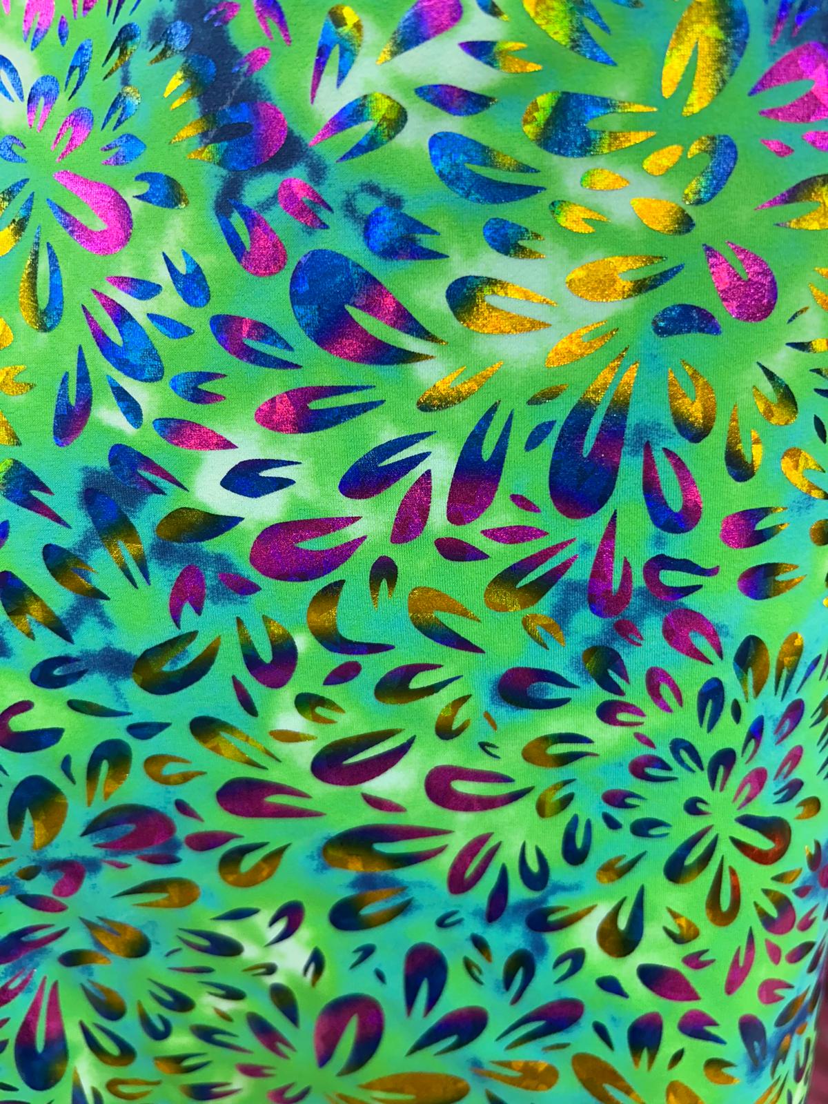 Holographic foil Lycra/Spandex
