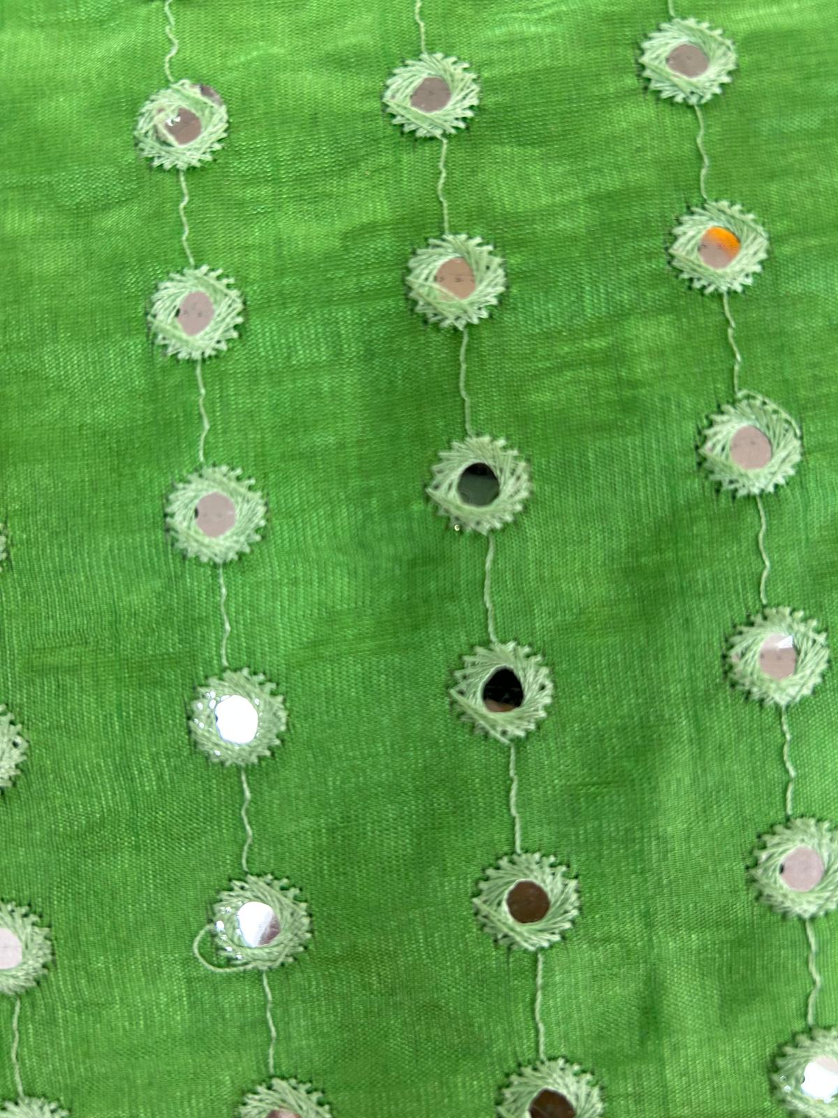 Mirror Look Embroiderd Fabric