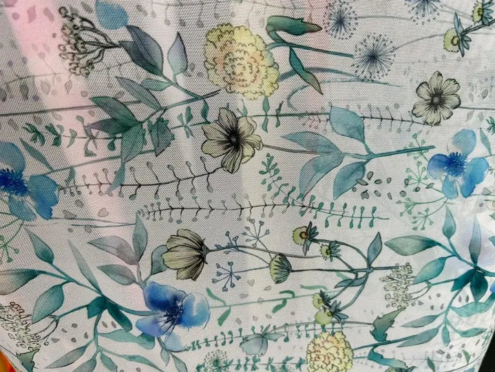 Flower Print Mesh