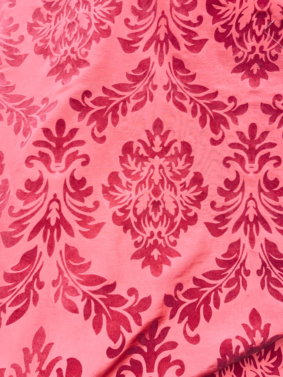 Flock Taffeta Damask