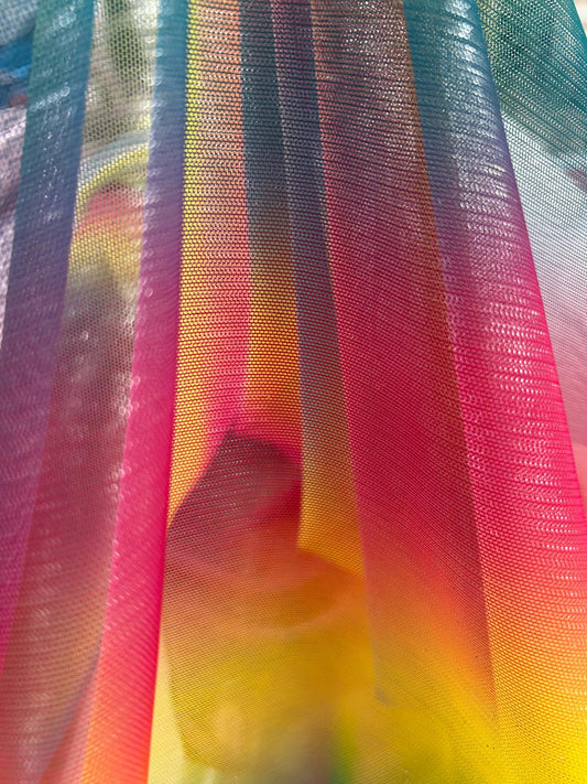 Rainbow Stretch Mesh