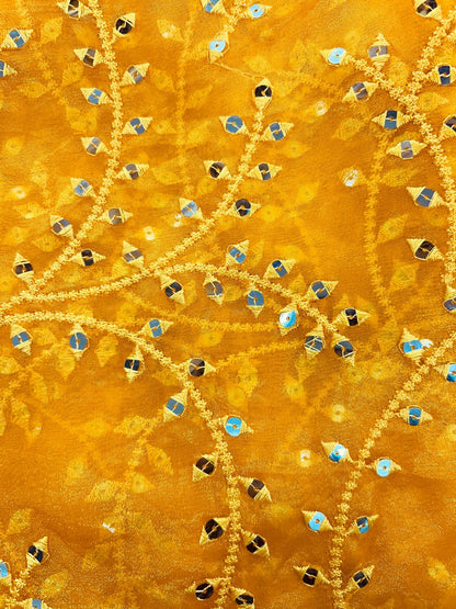Mirror Look Embroiderd Fabric