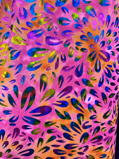 Holographic foil Lycra/Spandex