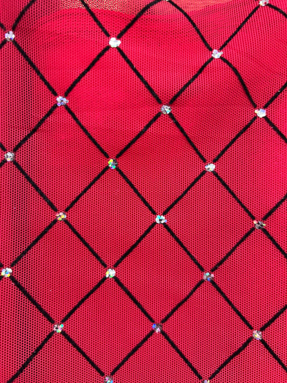 Diamond Stretch Mesh/Spandex