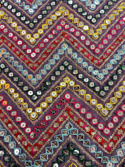 Mirror Look Embroiderd Fabric