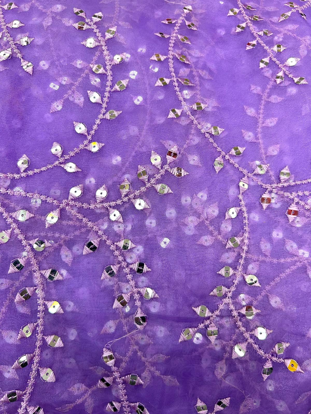 Mirror Look Embroiderd Fabric