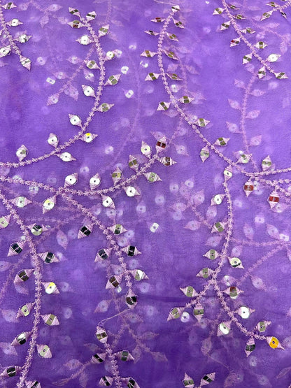 Mirror Look Embroiderd Fabric