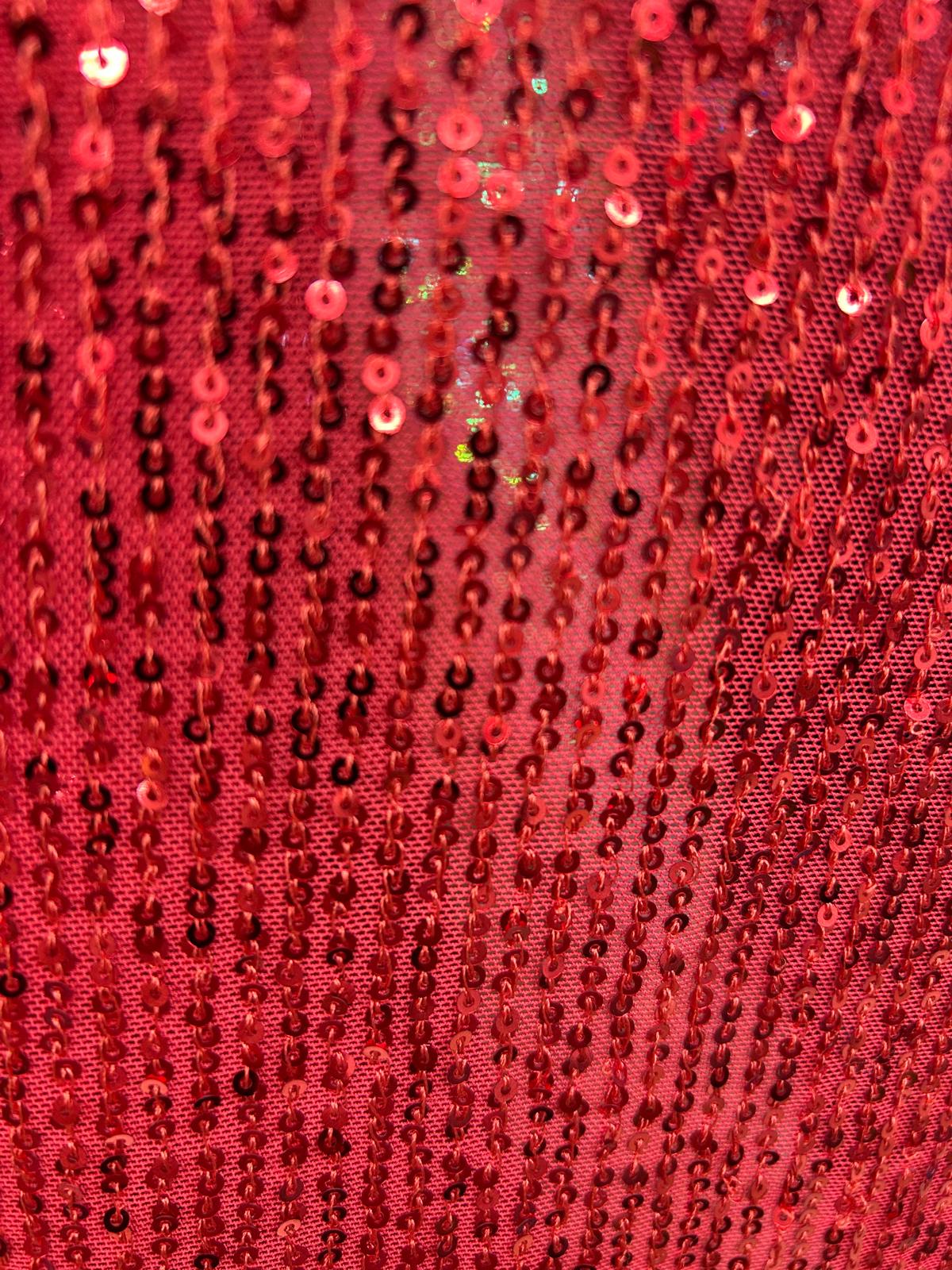Sequin With Stretch Mesh